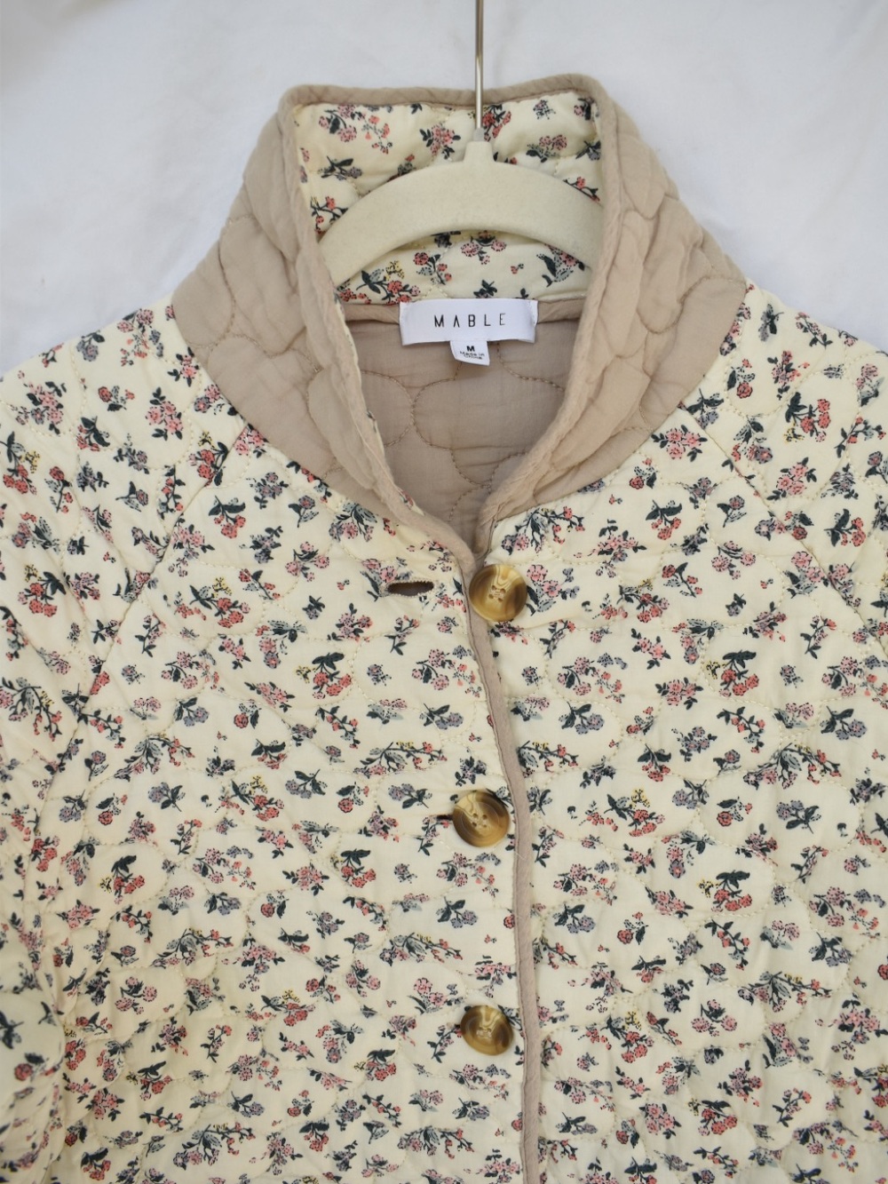 Anthropologie Cottagecore Mable Floral 100% Cotton Quilted Jacket size Medium - Picture 4 of 5
